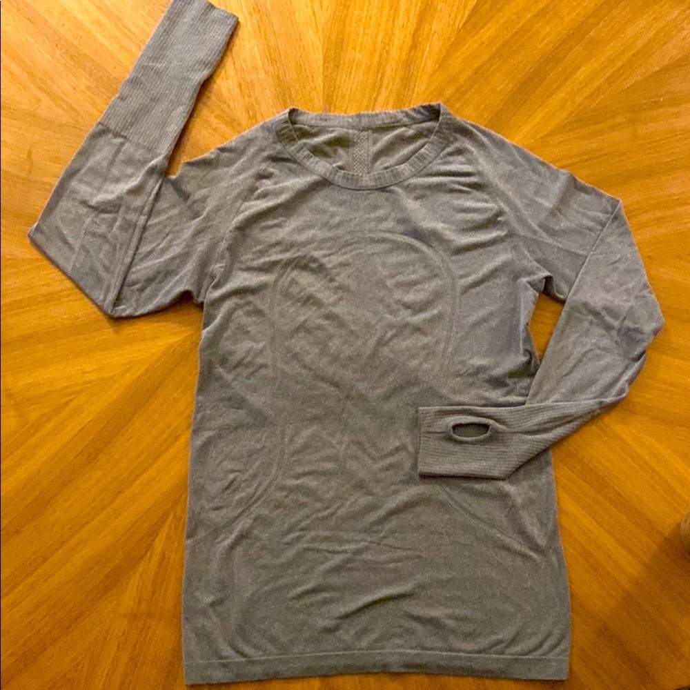 Lululemon Run Swiftly Long Sleeve Top Gray Size 10